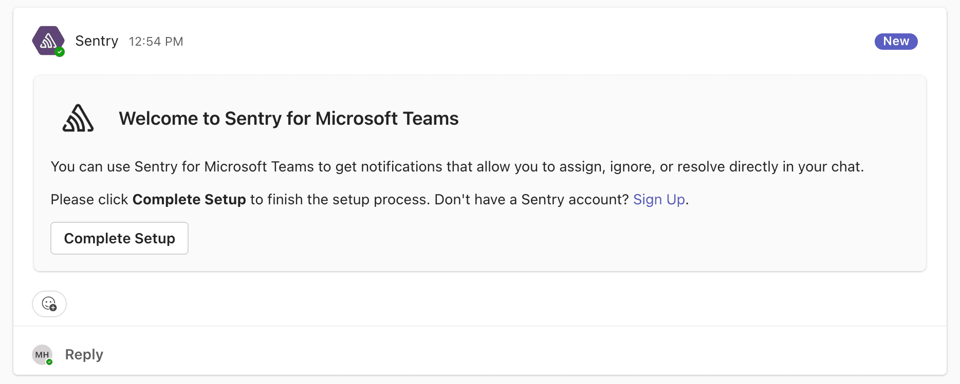 Welcome to Microsoft Teams message